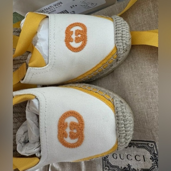 Gucci GG canvas wedge espadrilles EU Size 37.5 , US size 7.5 - Picture 10 of 11